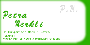 petra merkli business card